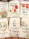 Personalized Wedding Seed Packet Favor/Custom Bridal Shower Seed Packets in Bulk/Eco-Friendly Wildflower Seed Favors/Wedding Gift for Guests seeds bulk