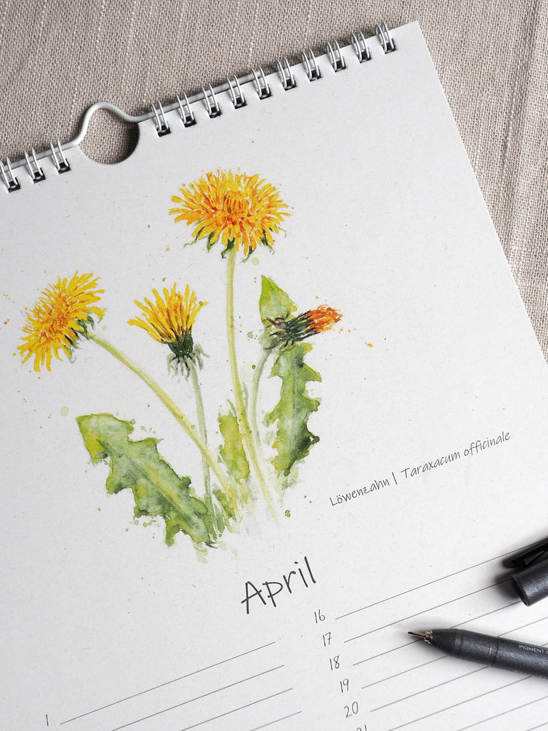 Perpetual flowering calendar/ birthday calendar/ perpetual calendar A4 / garden calendar birthday flower