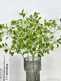 Fake Ficus Leaf Branch, Heart Shaped Banyan Foliage, Faux Plant Crafts, Variegated Foliage, Artificial Flower, Home Greenery Decor, Floral faux plants