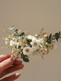 Dried Daisy Flower Hair Comb/Bohemian Wedding Hair Accessory wedding flower
