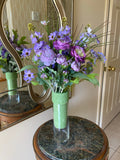 Lavender Floral Cemetery Vase Arrangement, Silk Sympathy Gift sympathy flower