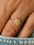 Fleur Birth Flower Ring ¥ Gold, Silver or Rose Gold - Birth Flower Jewelry Personalized Birth Month - Mothers Day Gift for Her Push Present birthday flower