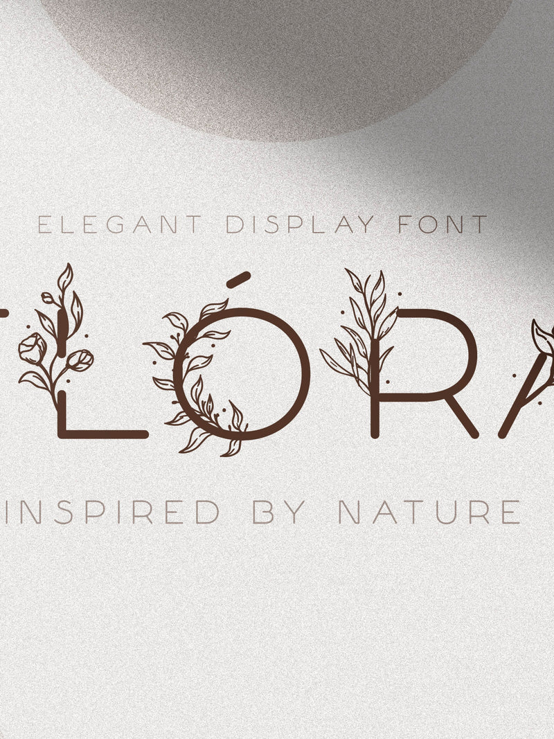Fl—ra - A Delicate Floral Font | Romantic Flower Font | Wedding Display Font Love Romance Flower