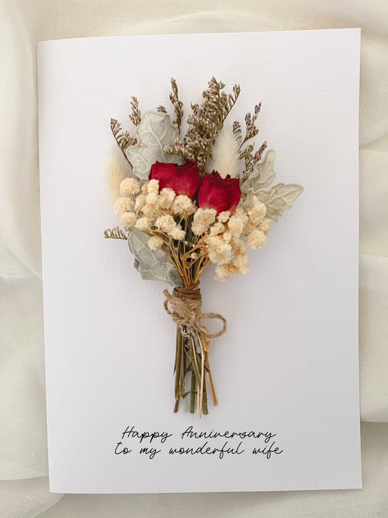 Happy Anniversary for wife Card, Happy First Anniversary Card, Flower Anniversary Card, Wedding Anniversary, Card for wife ANNIVERSARY