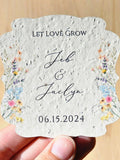 Plantable Wildflower Seed Paper Favors, Eco-Friendly Wedding, Bridal Shower, Baby Shower Favours for Guests seeds bulk