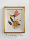 Matisse Style Poster Wall Art Floral Poppy Print - Earthy Tones Botanical Decor Poster House Warming Gift Printable Instant Download house warming flower