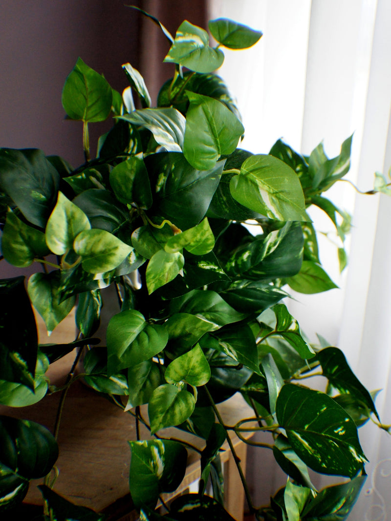 Real Touch Hanging Pothos Bush: 20-inch Artificial  Greenery bush faux plants