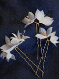 Delicate Bridal Pins, Wedding Hair Pins with Silk Flowers,  Floral Wedding Hairpiece, Bridal Hair Accessories Wedding Hair Comb with Flowers silk flower