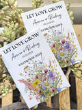 Bulk Wedding Seed Packet Favor for guest/Eco-Friendly DIY Seed Favors/Fall, Winter Wedding Wildflower Seed Packet/Custom Bridal Shower Favor seeds bulk