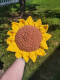 Custom Flower pillow | Bloom crochet pillow | Soft flower plushie | Boho home decor | Gift under 30 house warming flower