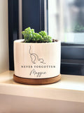 memorial planter, cat memorial gift, remembrance gift, pet memorial gift, loss of pet, loss of cat, custom flower pot, never forgotten sympathy flower