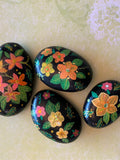Floral Painted Rocks Set, Acrylic Mandala Dot Art, Garden Decor, House warming gift, Valentine gift house warming flower