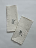 Tea Towel Embroidered | Embroidered Linen | Floral Dish Towel | Herbal Towel | Gifts for her | House Warming Gift house warming flower