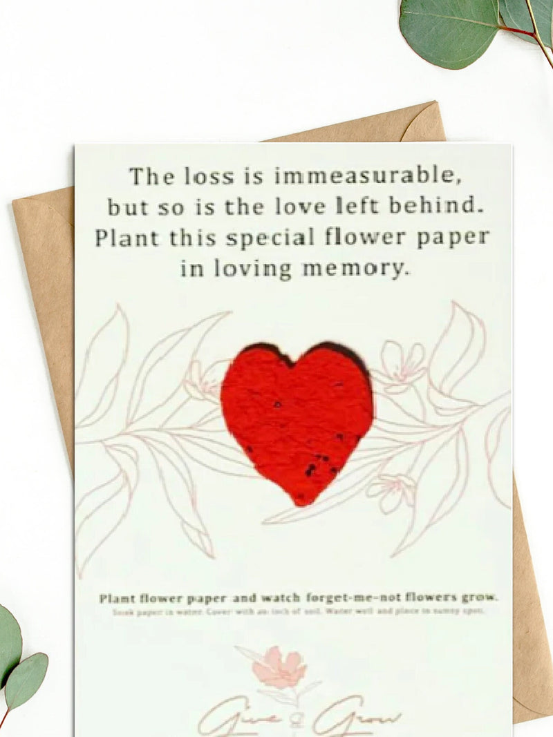 Plantable Condolence Card: Forget-Me-Not Flower Seed Paper sympathy flower