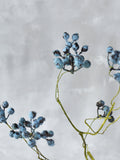 Faux Blue Berry Stem - Artificial Fruits Spray / Wedding / Kitchen / Decors / Home Decorations / DIY / Gifts / Branches / Plant Style / Vase faux plants