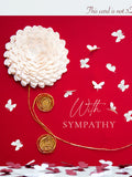With Sympathy Butterfly and Chrysanthemum Butterflies Card, not 3D sympathy flower