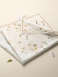Botanical Silk Scarf: Wildflower Print, Square Habotai Scarf silk flower