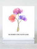 Flower Sympathy Card, Condolences, Grief Card sympathy flower