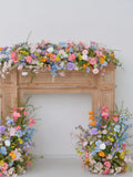 Pastel Wildflower Mantel & Floor Arrangement: Soft Pink, Peach, Lavender Decor wedding flower
