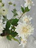 Real Touch Cream White Dahlia Flower Stem - High Quality Faux Floral / Wedding / Bouquet / Centerpieces / Arrangement / Home Decor / Gifts silk flower