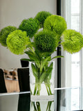 Green Real Touch Dianthus Arrangement: Modern Floral Centerpiece faux plants
