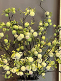 Crab Apple branches, Faux green apples tree branches, artificial wild apple fruits, faux Plants, DIY floral arrangement, home decor greenery faux plants
