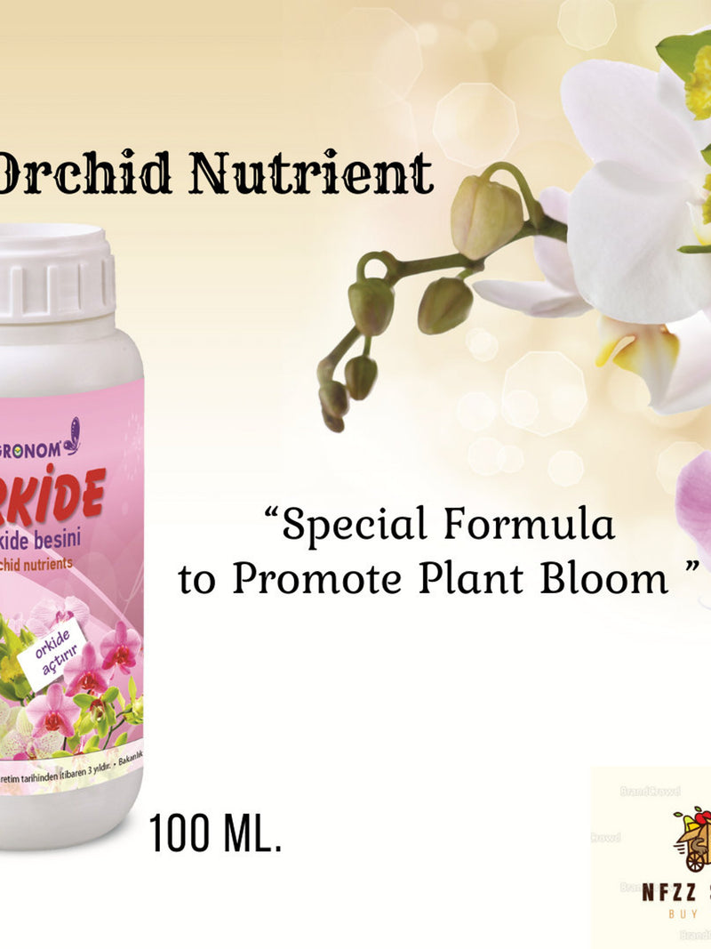 Orchid Nutrients, Liquid Plant Food Fertilizer Growth Enhancer, bloom (100ml) flower spore