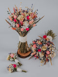 Pink Dream Hot pink Dried Flowers Bouquet/Preserved Daisy Rose Flowers Bouquet/Wedding Bridal bouquet/Lavander bouquet/Rustic Wedding Bouquet