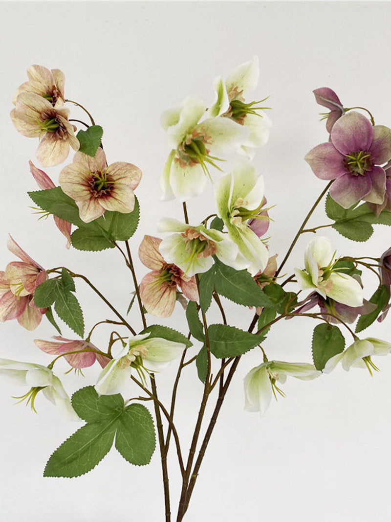 Artificial Helleborus Flower Stem, Fake Silk Flower, Realistic Hellebore, Decorative Floral, Home Greenery Decor, Wedding Arrangement Filler flower spore