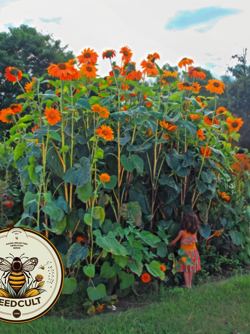 40 Orange Mexican Sunflower Seeds, Orange Torch, Tithonia Rotundifolia TI0140 flower seeds