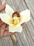 Cream Cymbidium Orchid Bloom - Artificial Flowers, Blossoms, Silk Flowers silk flower
