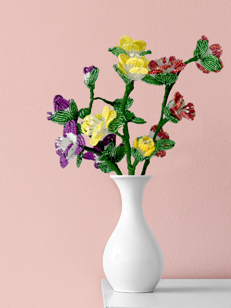 Beaded Freesia Flower Bouquet: Yellow, Red, Purple Forever Flowers house warming flower