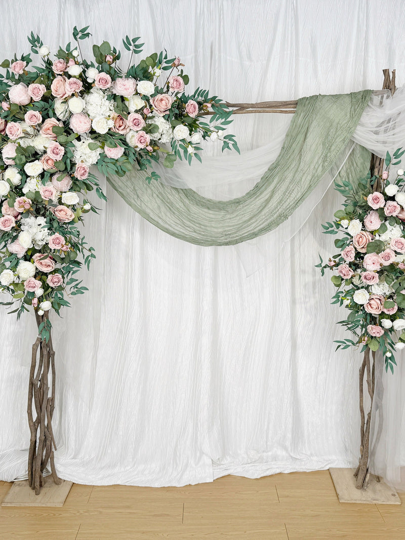 Mauve, Dusty Pink and Blush Flower Arch for Wedding, Pink Wedding Corner Swag for Arch, Wedding Backdrop, Arbour Gazebo Flowers wedding flower