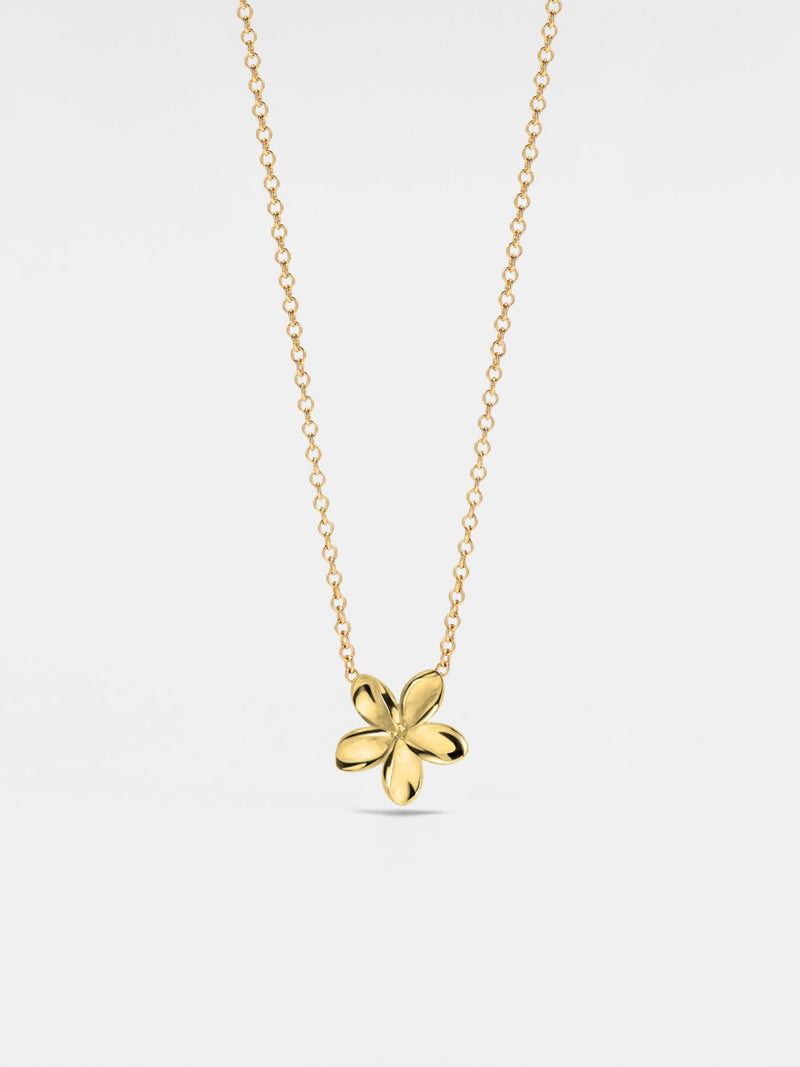 PERIMADE Dainty Flower Charm Pendant ¥ Small Gold Flower Layering Necklace ¥ Sterling Silver Friendship Jewelry ¥ Trendy Best Friend Gift ANNIVERSARY
