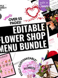 Flower Shop Price List Fully Editable Canva 24-Page Template Little Agency Co Customizable Flyer Menu Bundle Floral Delivery Pricing Wedding FLOWER DELIVERY