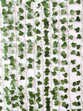 Long Artificial Vines Ivy Leaf Plants Hanging Garland Faux Fake Foliage Flower Boho Home Garden Christmas Wedding Party Wall Decor, Green faux plants