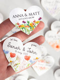Bulk Plantable Hearts Shapes Thank you Wedding Favors guest gift Custom Seed Paper Heart Wholesale Labels Biodegradable seeds bulk