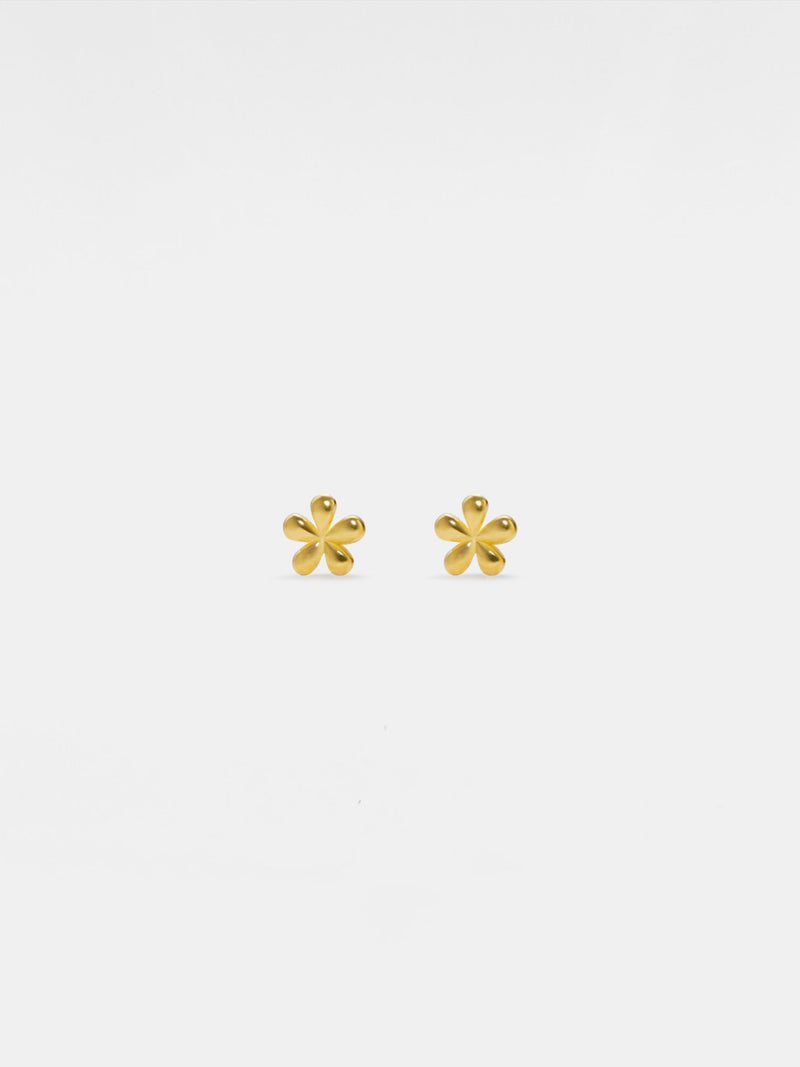 PERIMADE Dainty Flower Stud Earrings ¥ Tiny Small Gold Flower Earrings ¥ Sterling Silver Friendship Jewelry ¥ Trendy Best Friend Gift ANNIVERSARY