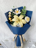 Crochet Flower Bouquet: Handmade Lily, Rose, Daisy - Everlasting Gift sympathy flower