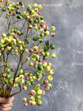 Faux Berry Branch - Artificial Plant - Pinkish Green faux plants