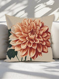 Dahlia Pillow Peach Dahlia Pillowcase Elegant House Warming gift Dahlia Decor Flower Lover Gift house warming flower