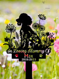 Personalized Poodle Dog Memorial Stake, Metal Stake, Poodle Sign, Sympathy Sign, Pet Grave Marker,Remembrance Stake,Garden Decor, Dog Flower sympathy flower