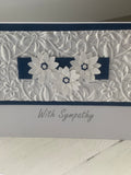 Embossed Sympathy Card: Handmade Flowers sympathy flower