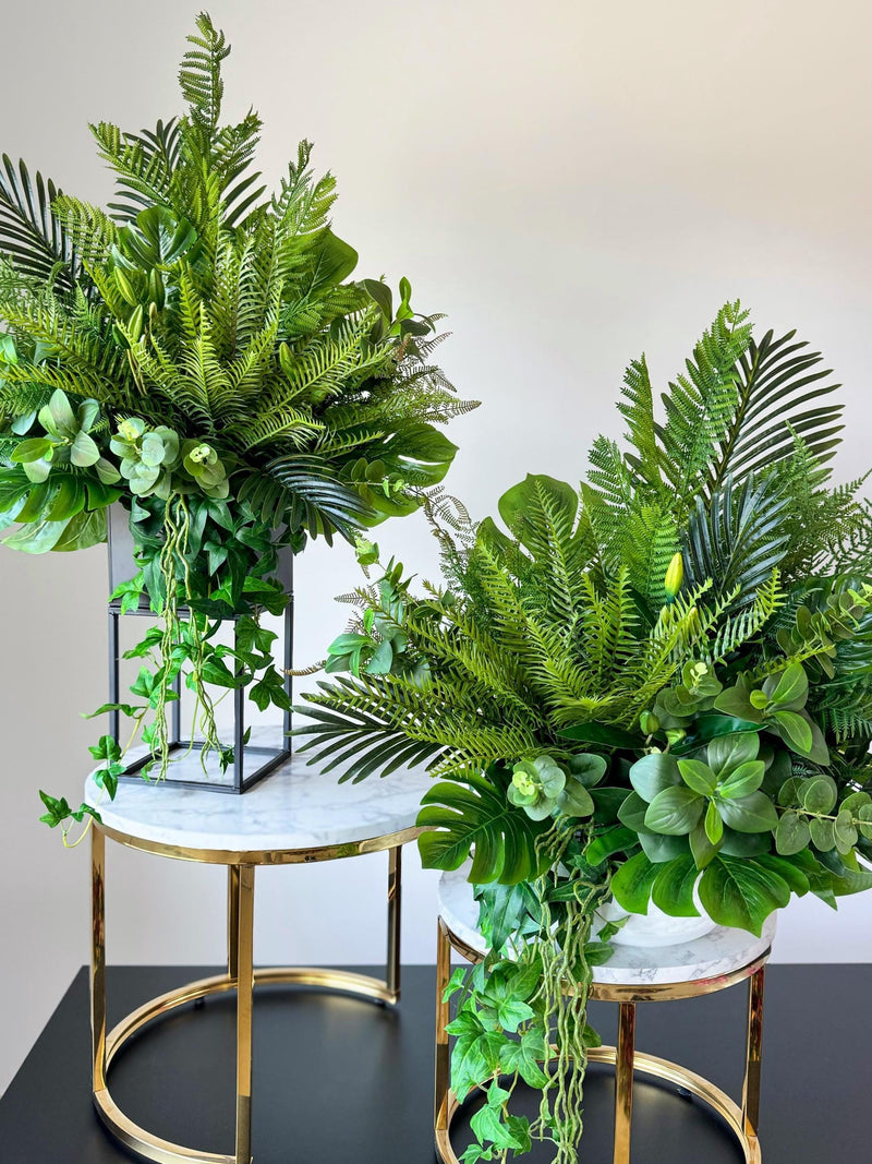 Greenery flower arrangement, artificial plants, eternal flowers, fake plants decor, green table centerpiece, faux greenery faux plants