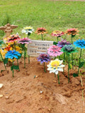 Memorial Flower Stake, Tribute Flower, Set of Flower Garden Stakes, Outdoor Memorial, Garden Memorial, Commemorative Stake, Gravesite Decor sympathy flower