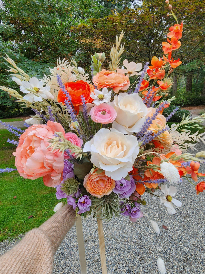 Custom Wedding Flower Bridal Bouquet | Made to Order Faux Flowers | Silk Flowers, Real Touch, Dried Naturals wedding flower