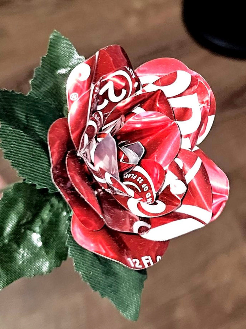 Handcrafted Aluminum Can Rose, 10th Anniversary Gift ANNIVERSARY