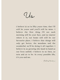 Romantic Poem Print - "Us" Anniversary Gift (Digital Download) Love Romance Flower
