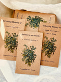 Custom Bulk Forget-Me-Not Seed Packets | Personalized Memorial Funeral Favors | DIY Sympathy Gift for Friends & Family |Remembrance Keepsake seeds bulk