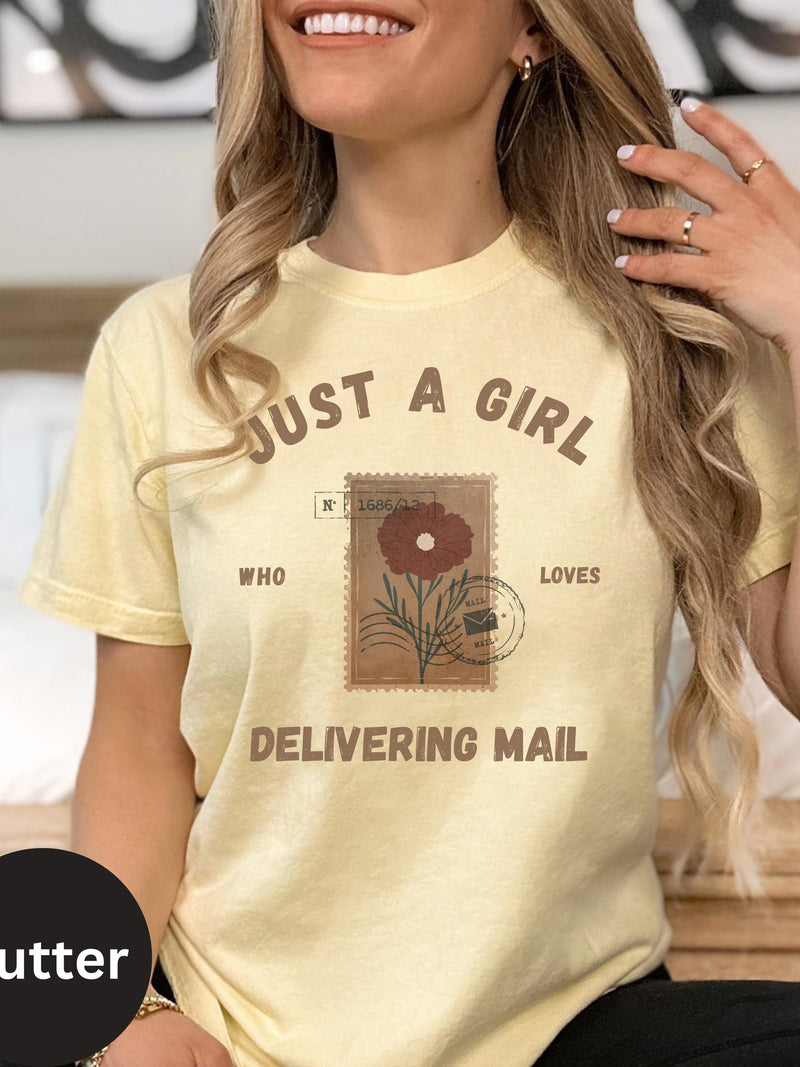Mail Delivery Flower Stamp T-Shirt Ð Postal Worker Pride FLOWER DELIVERY